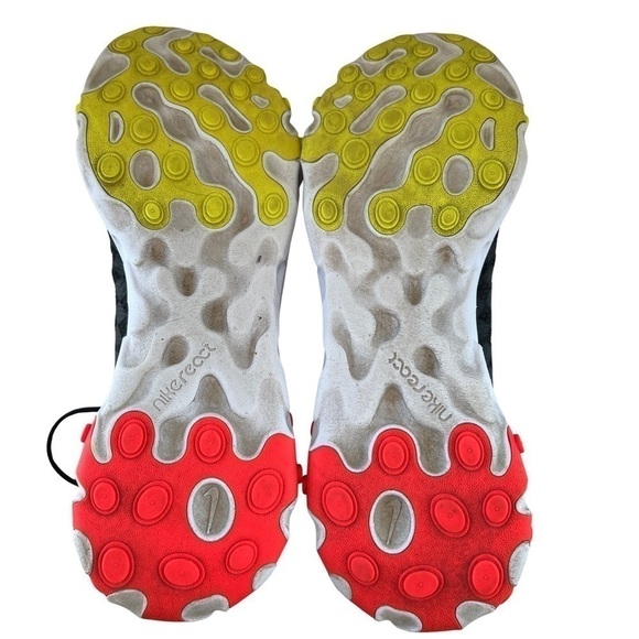 Nike React Element 55 Black Crimson Volt Mens Sneaker - Picture 5 of 9